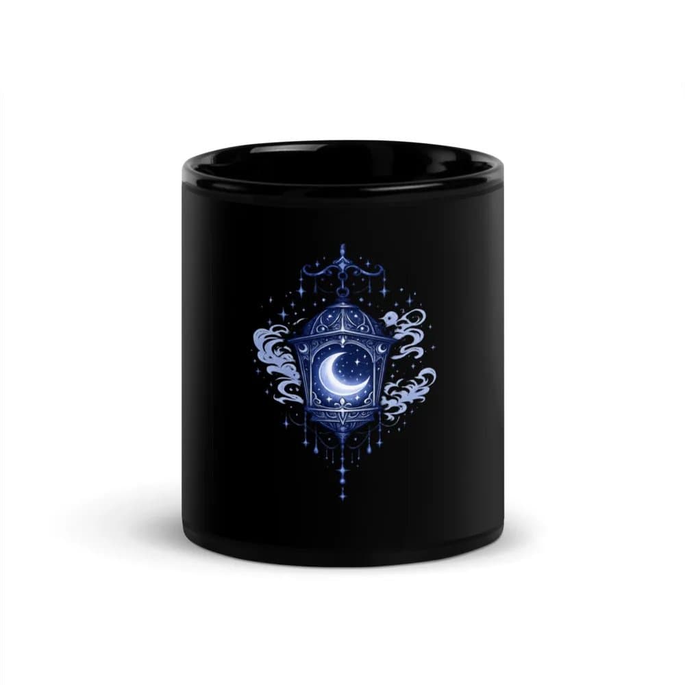 The Dream Lantern - Black Glossy Mug