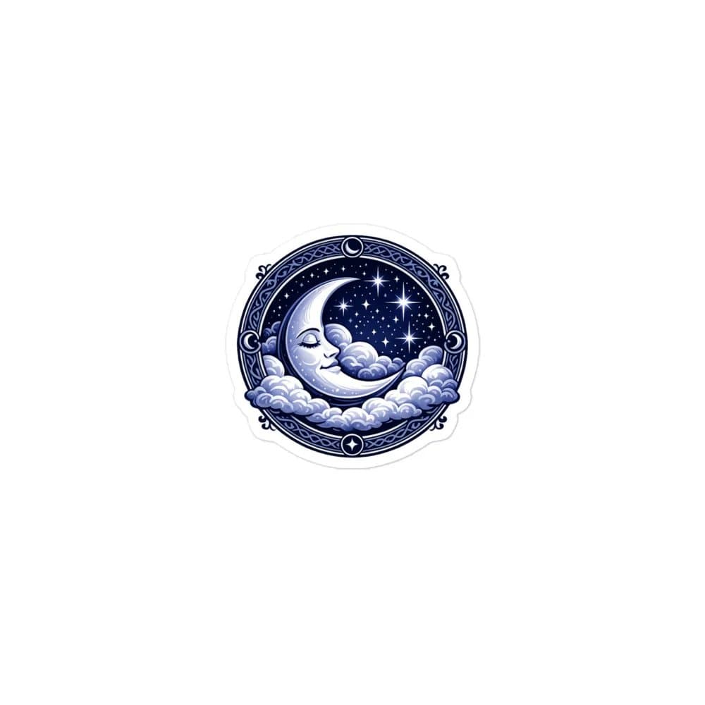Sleeping Moon - Die Cut Sticker